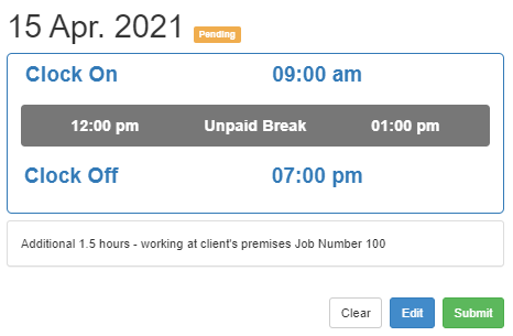 How to create a manual timesheet