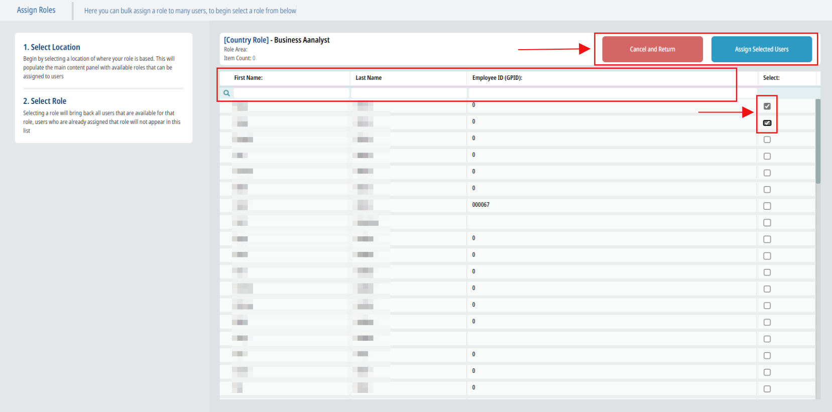 How to assign Roles to existing Users