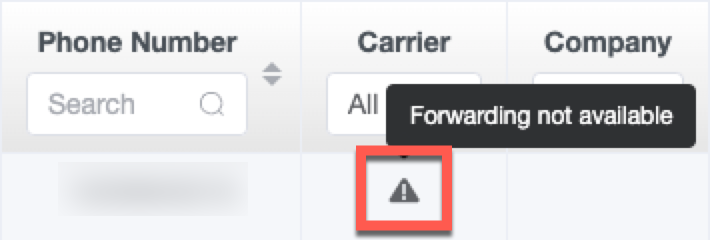 Forward Number Example ENF (Emergency Number Forwarding) Portal