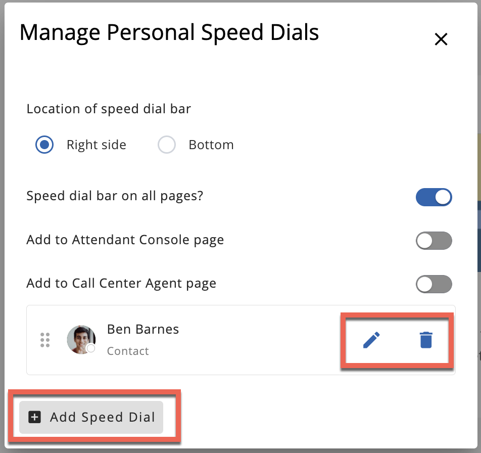 Speed Dials