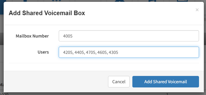 Picture of UC Client Shared Voicemail Setup