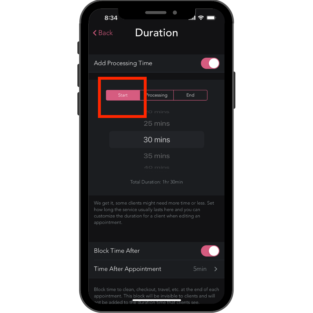 How to Add Processing Time to a Service