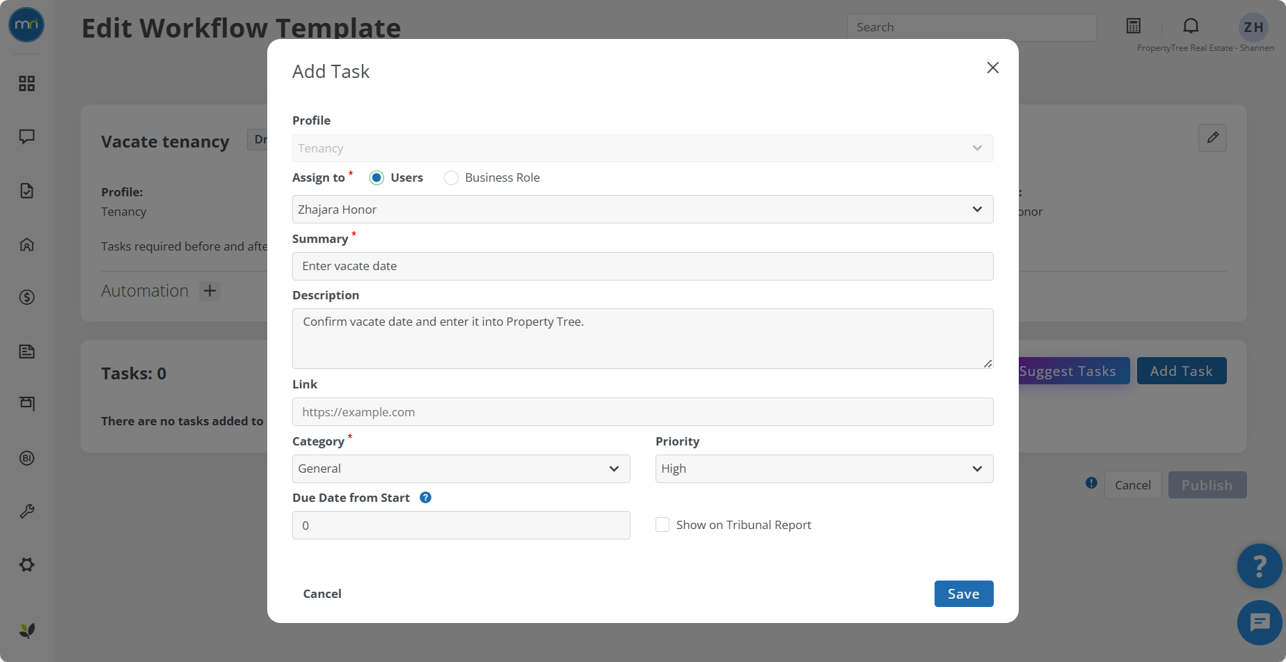 Create a workflow template