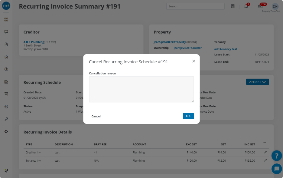 Edit or cancel recurring invoices