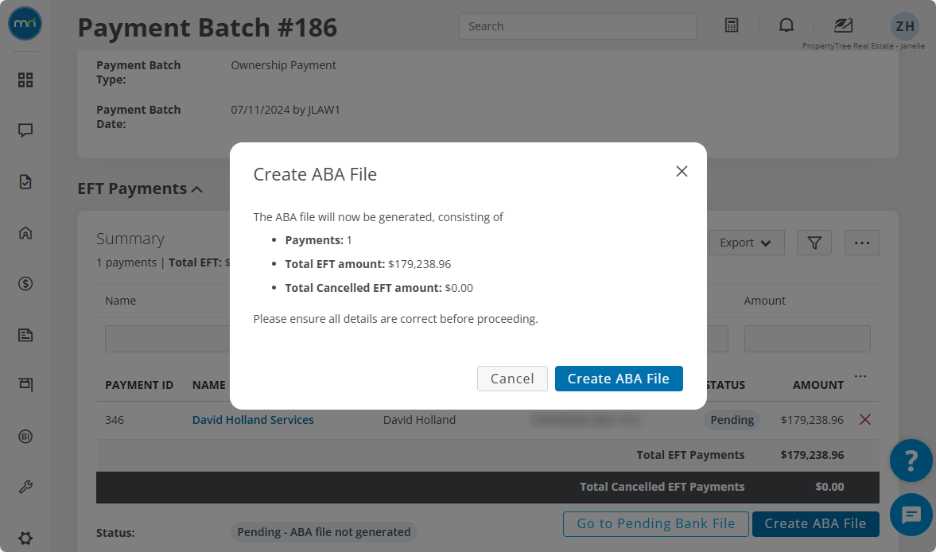 Create ABA/EFT payment files