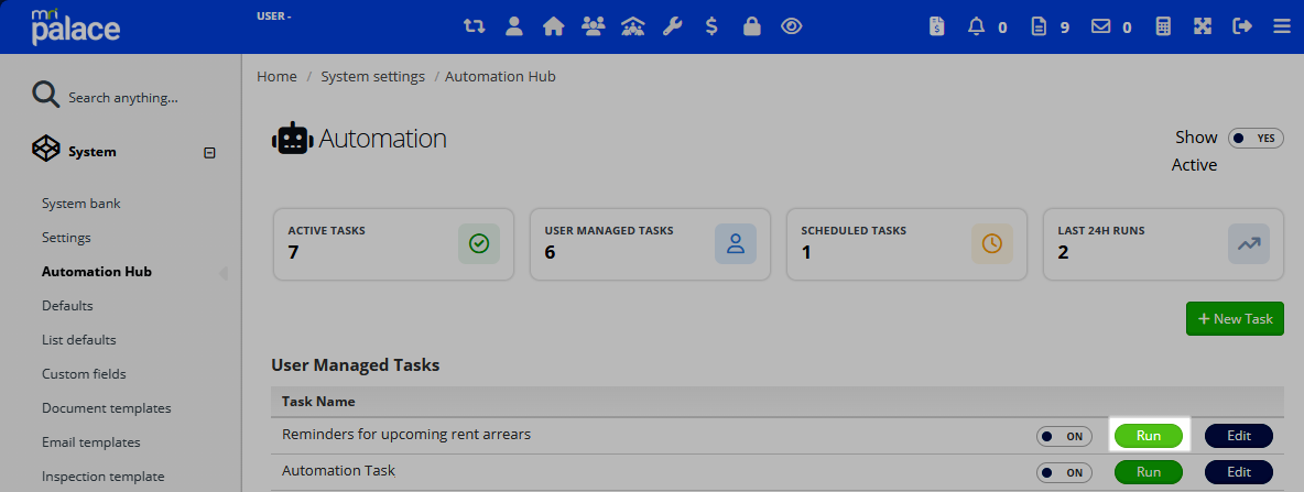 Set up automation triggers and actions