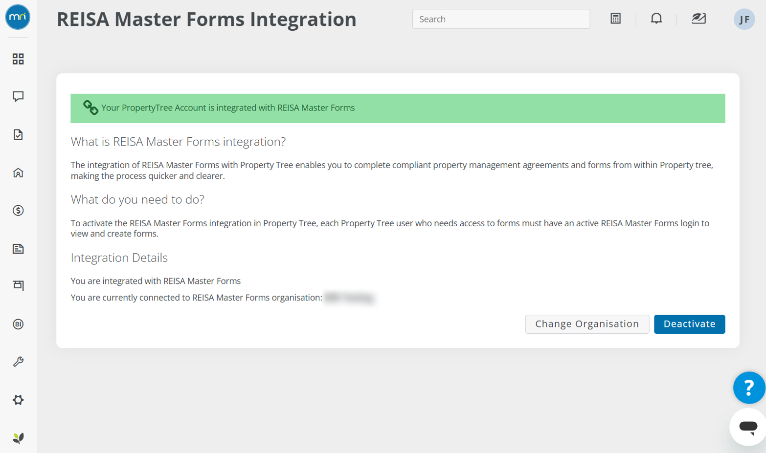 Integrate with REISA Master Forms