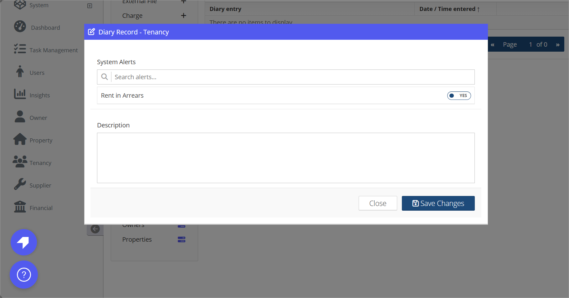 Add and edit a custom alert text to an entity