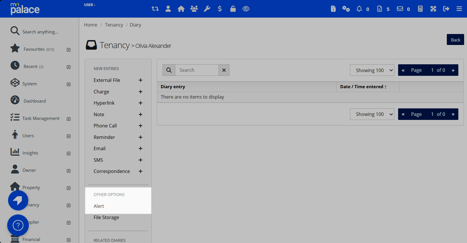 Add and edit a custom alert text to an entity
