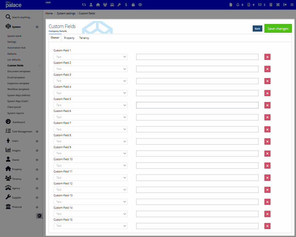 Add and edit custom fields
