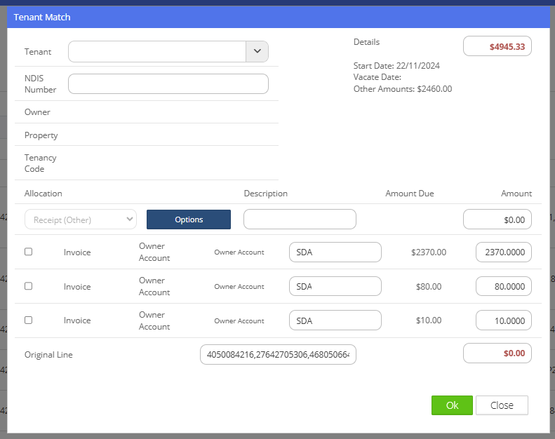 Manage NDIS tenancy invoices