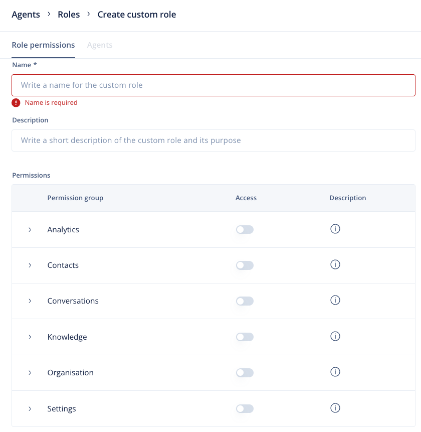 Custom User Roles