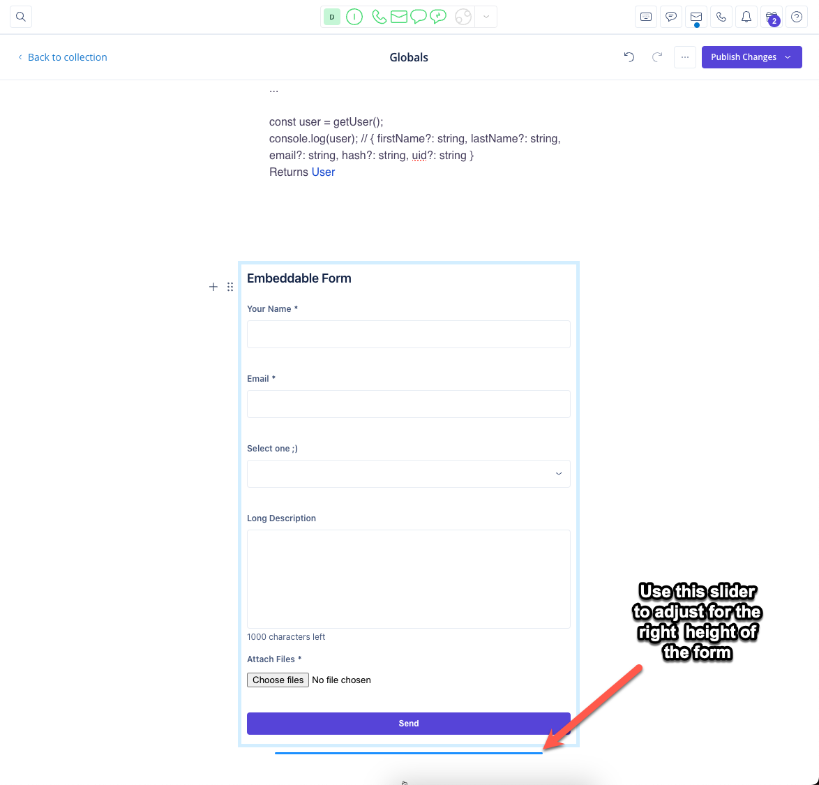 Embedded Forms