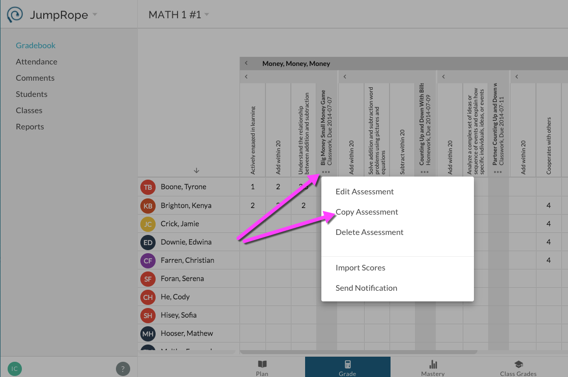 Assessed Copy How to - Create a Copy of a Single Assessment