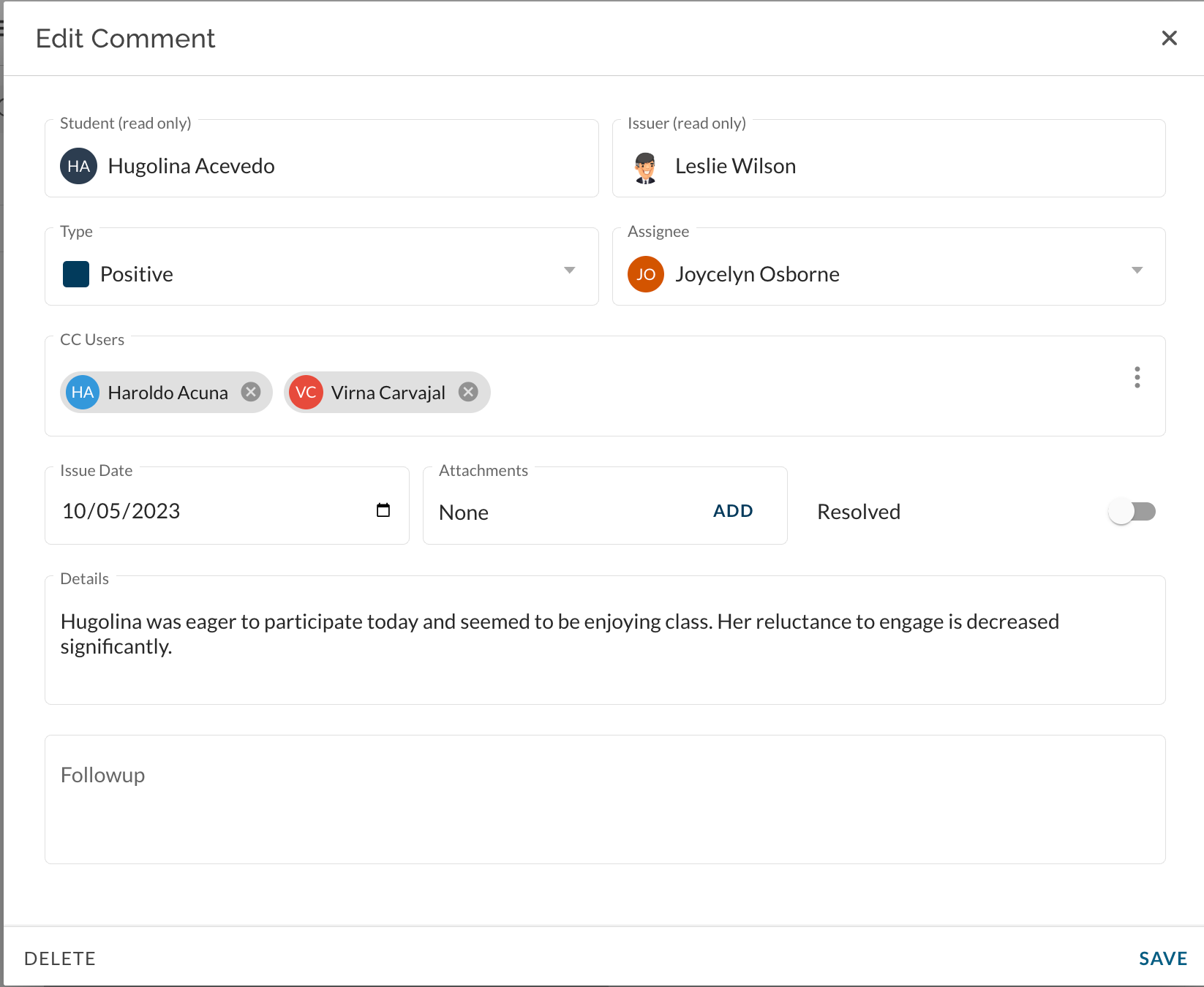 How To - Create an Anecdotal Comment