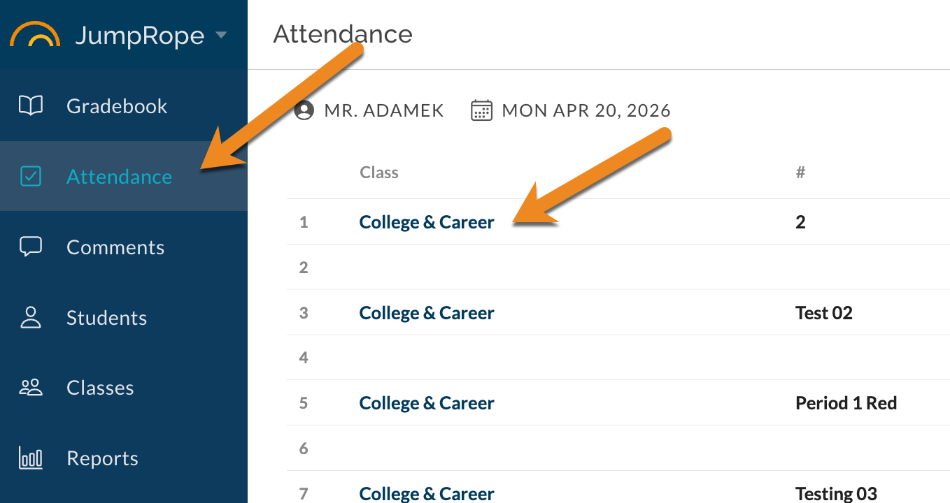 How to - Enter Attendance