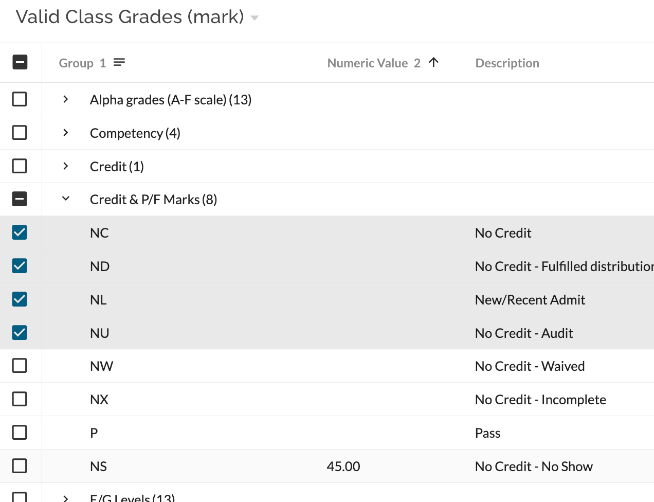 Jump Rope Grading Class Grades How to - Setup Valid Marks