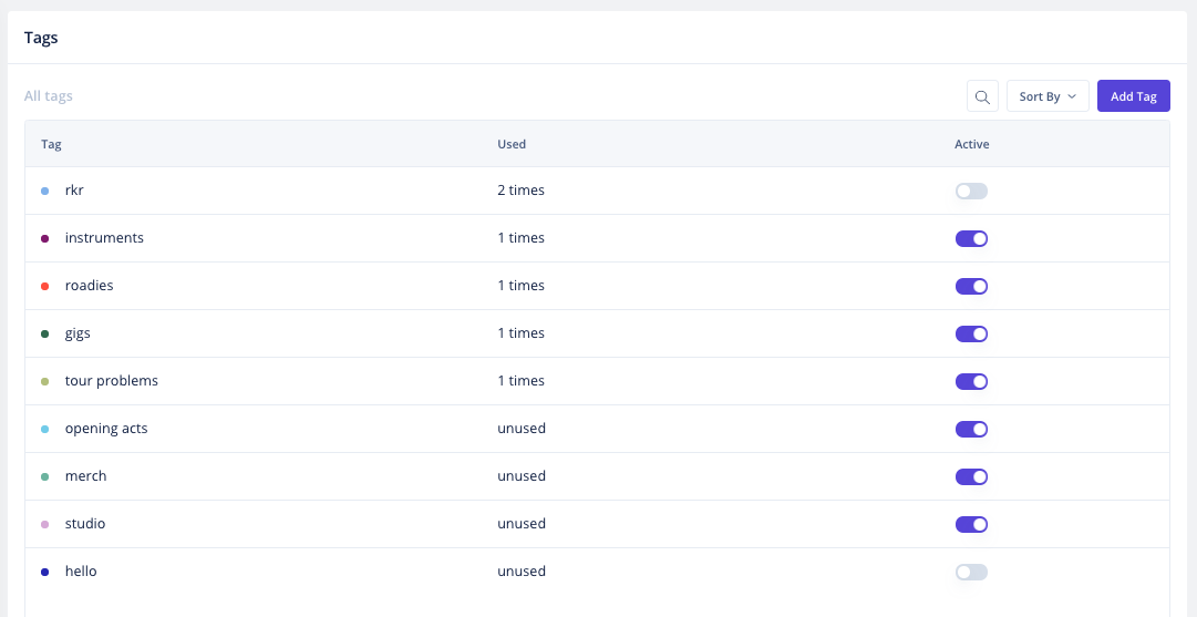 Create and Manage Tags