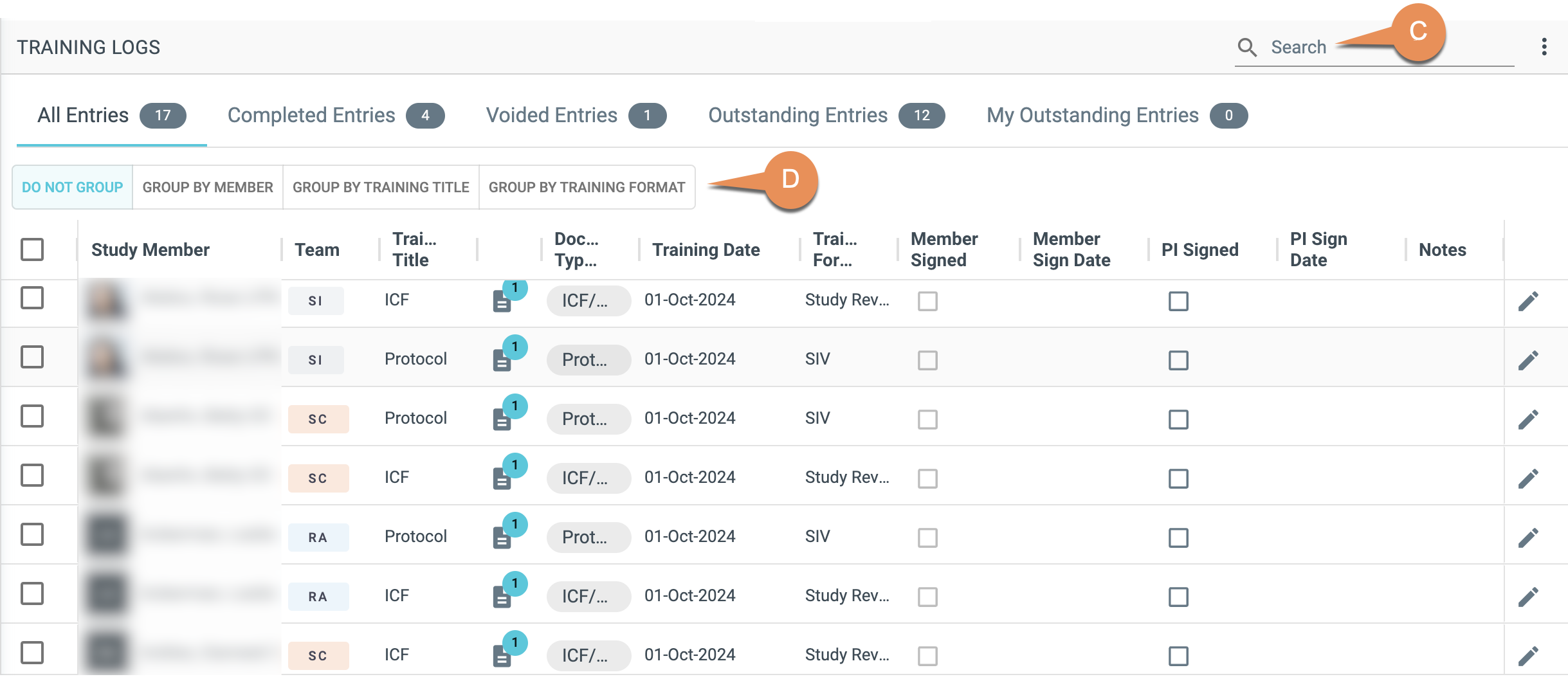 Remote Monitoring of the Training and Delegation Logs