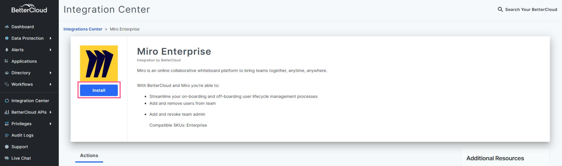 Integrating Miro Enterprise with BetterCloud User Automation
