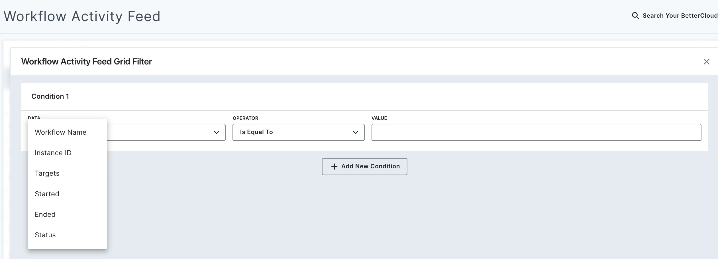 Workflow Activity Feed