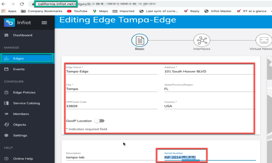 Infiot Infiot Edge SD-WAN User Guide