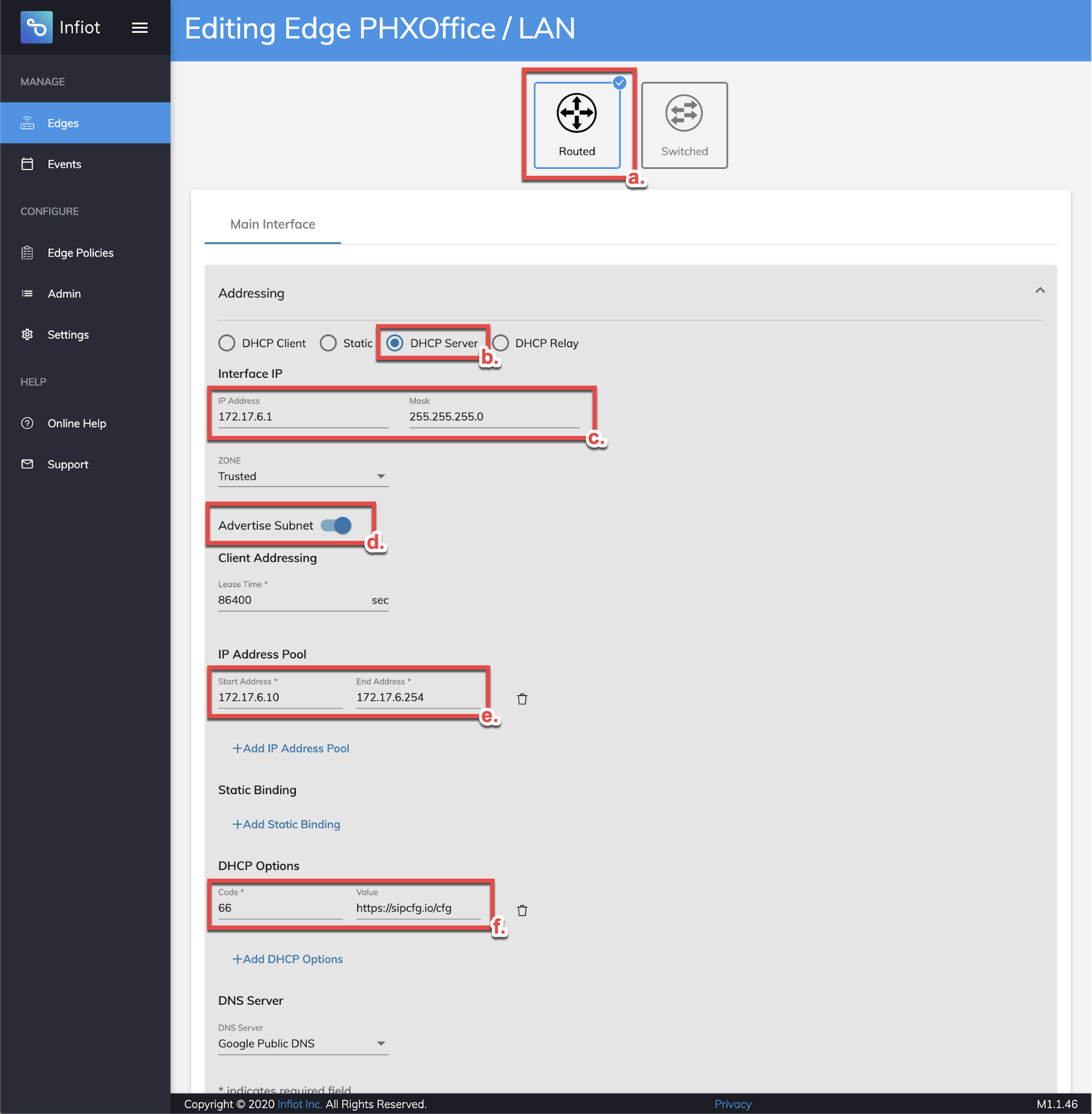 Infiot Infiot Edge SD-WAN User Guide