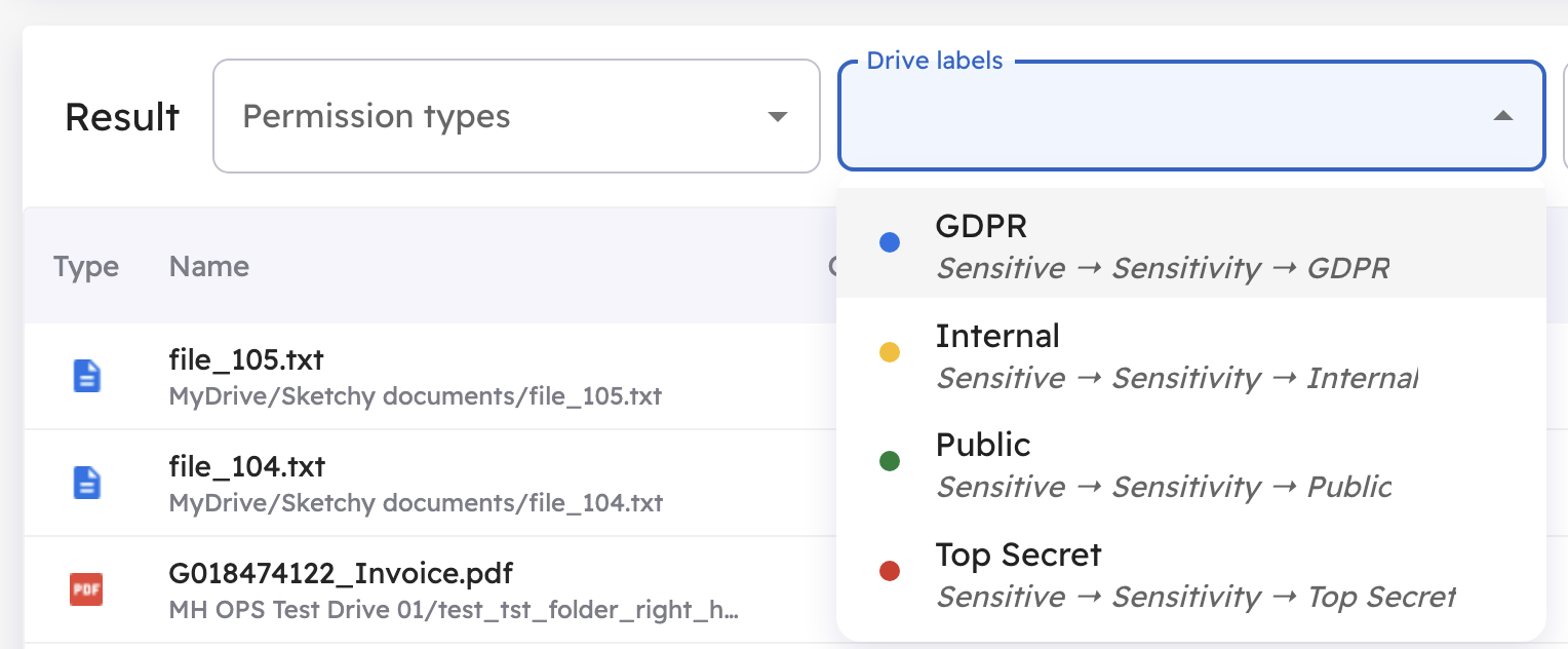 Google Drive Labels