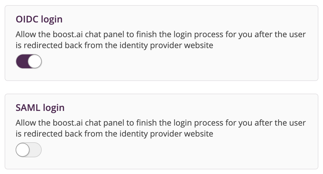 Boost.ai chat panel style