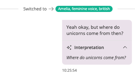 Voice profiles - Speech to speech