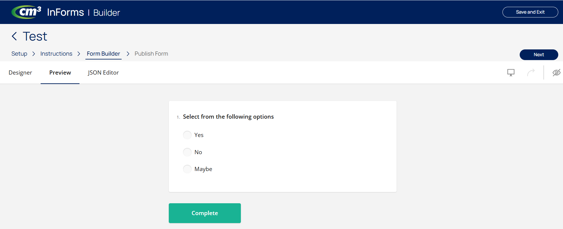 InForms- Form Creation and Publishing