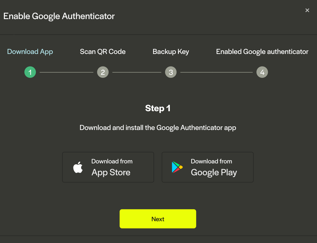 Enable Google Authentication