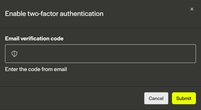 Enable e-mail authentication