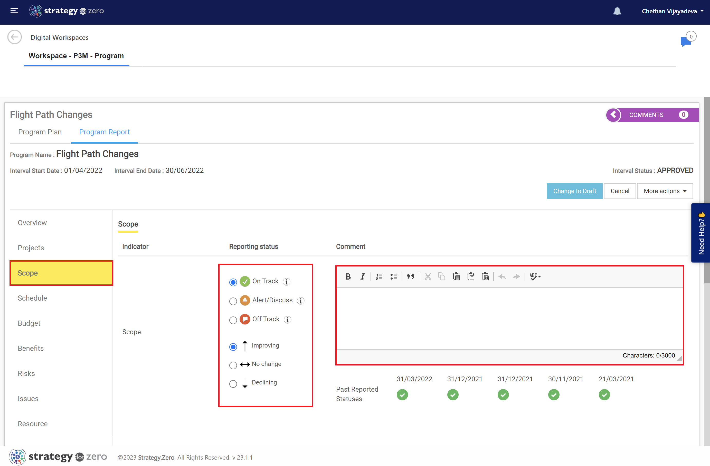 Generate Program Status Reports