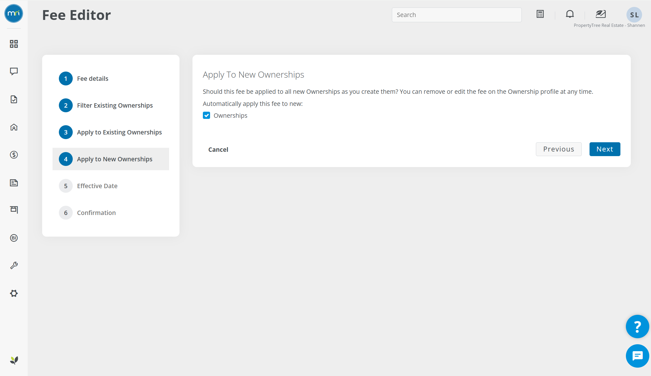 Configure and edit fees