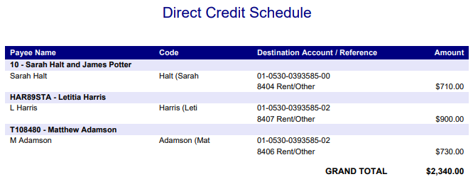Process direct debit