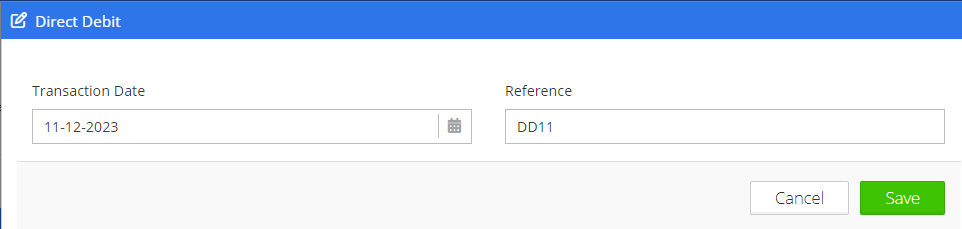 Unprocessed Transaction Process direct debit