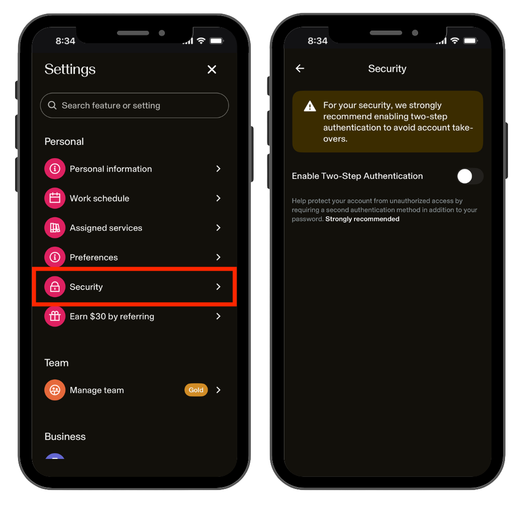 How to Enable and Disable Two-Step Authentication