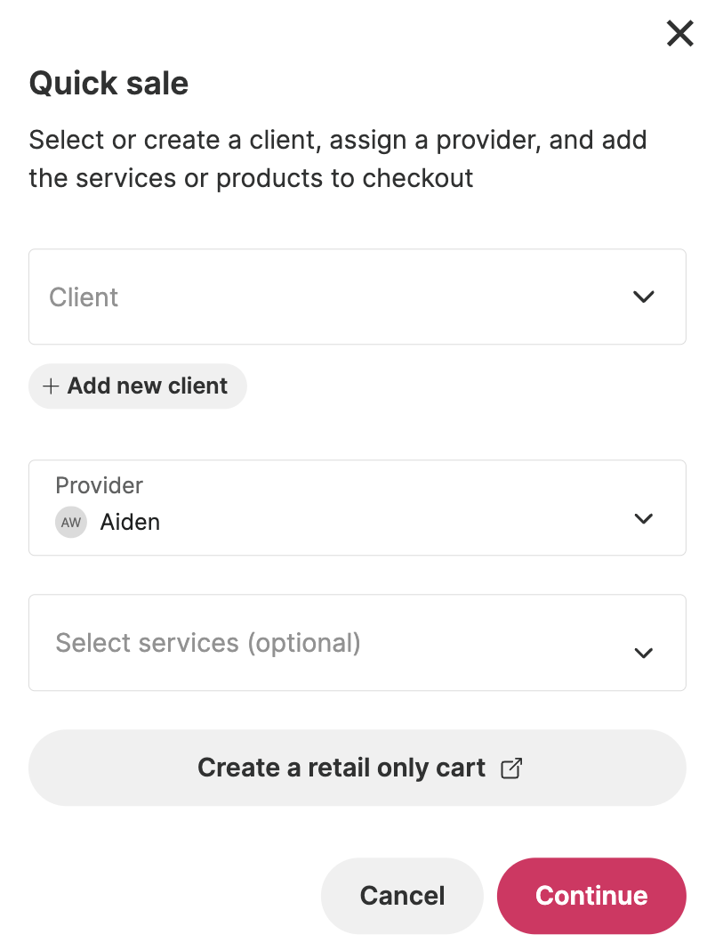 How to Checkout a Retail Only or Walk-In Purchase