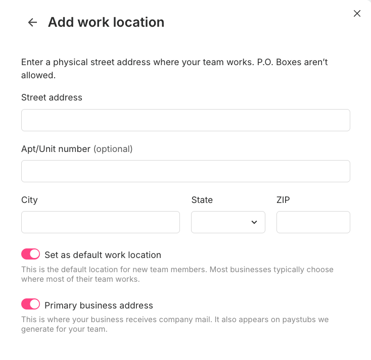 The Onboarding Checklist: Add Your Work Location