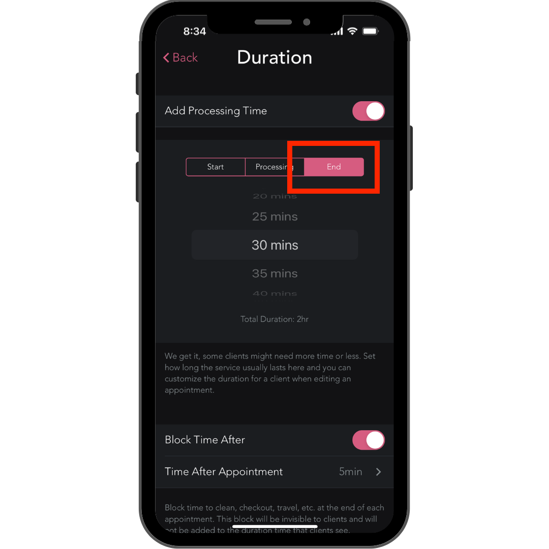 How to Add Processing Time to a Service