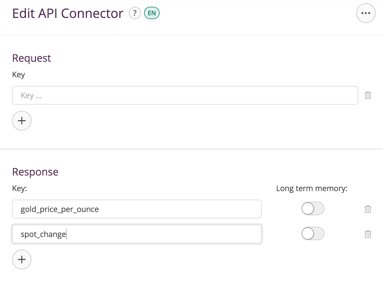 API Connector GET request