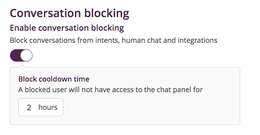 Conversation blocking