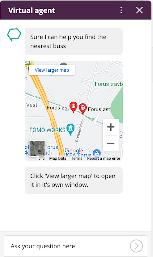 Google maps - JSON Template