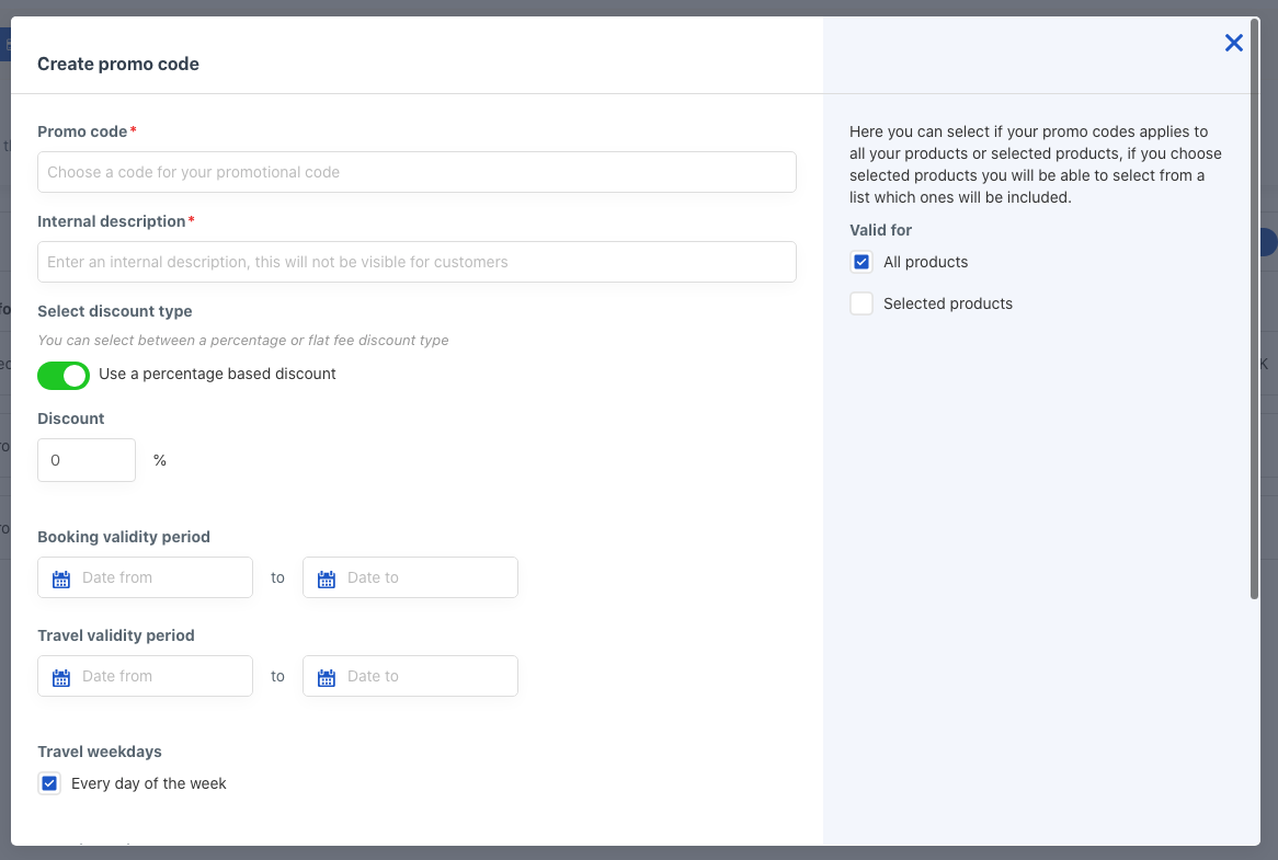 Promo Code Applied Examples Promo codes: How to add promo codes in Bókun
