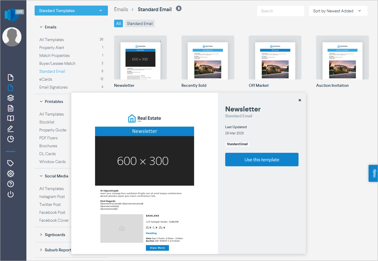 Create, edit and send emails