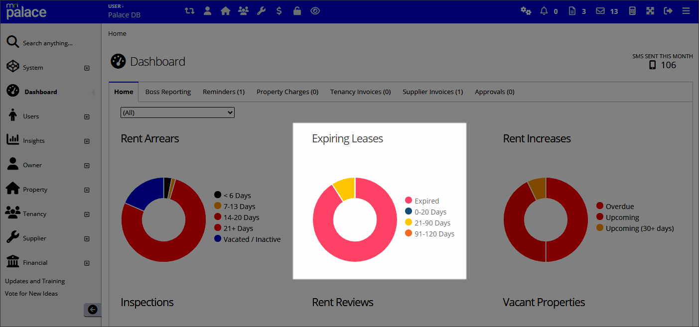 Expiring Lease Contract Module Manage lease renewals