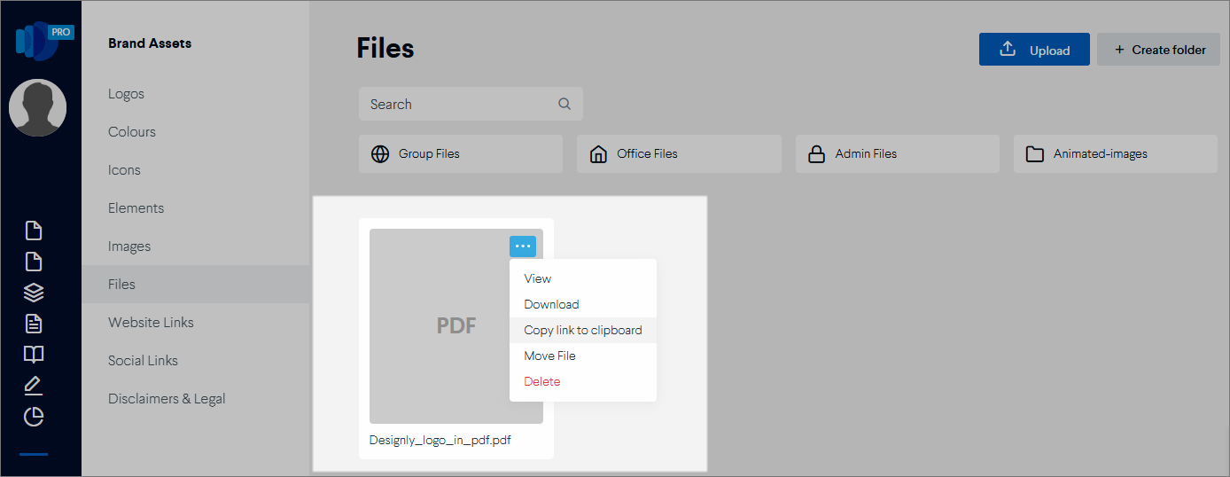 Manage the file library