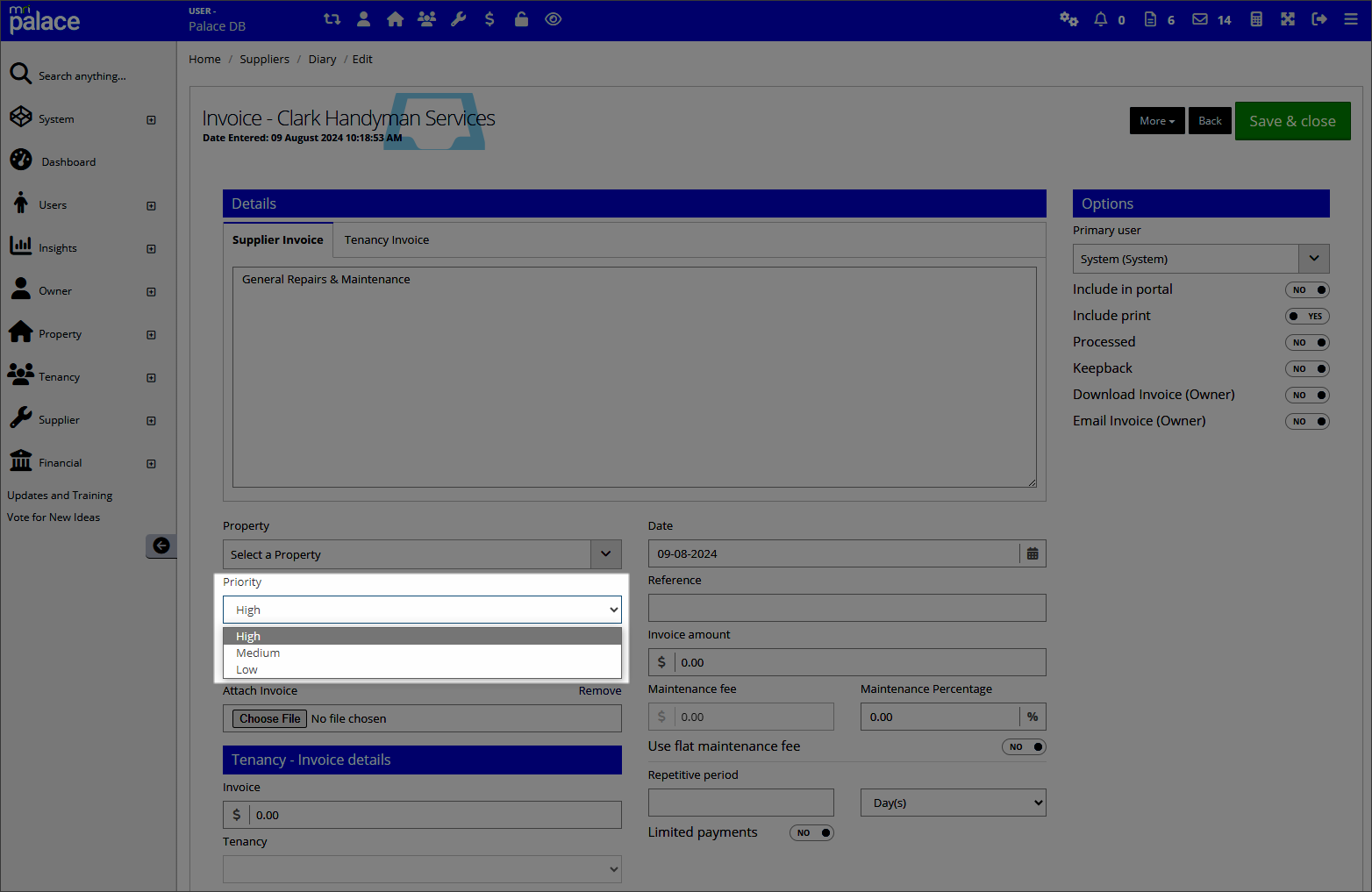 Configure invoice priority processing