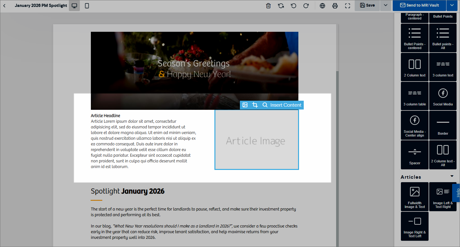 Manage the content library